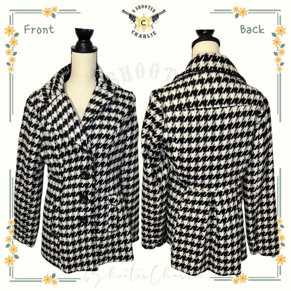 Womens Takara Houndstooth Jacket Size Large 4 Button Pockets Business Casual - Picture 1 of 7
